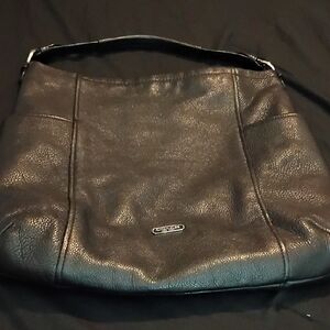 Coach Black Leather Shoulder Bag